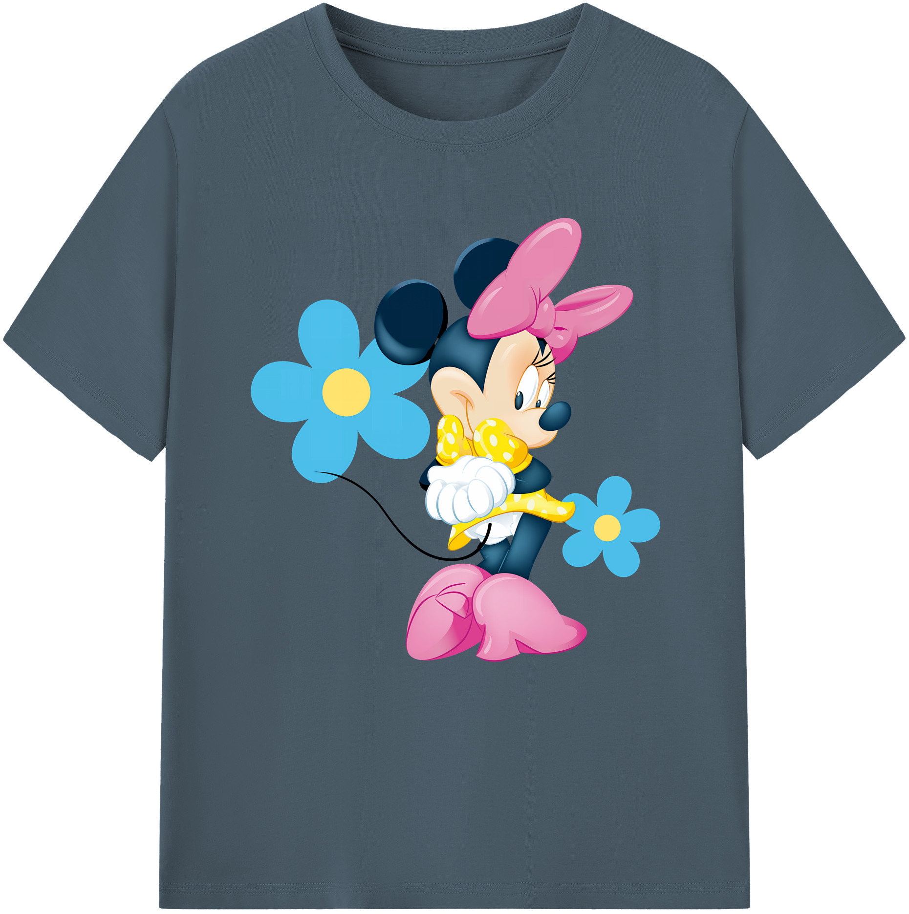 （画像用） ミッキーマウス Mickey Mouse 綿100％半袖Tシャツ（フロントプリント）